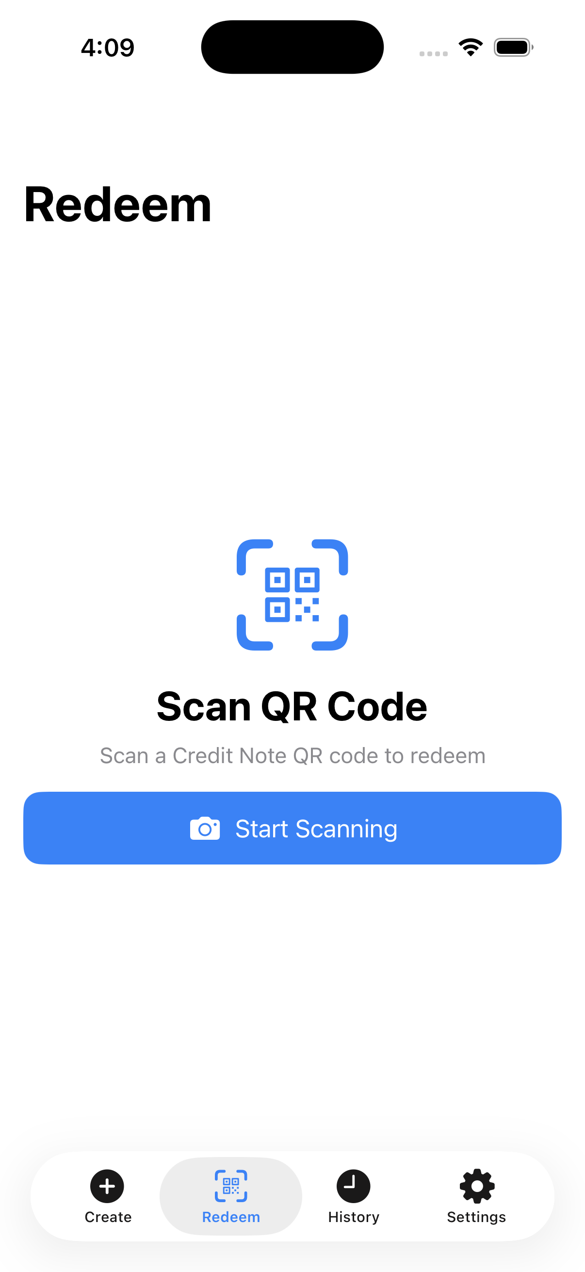 QR Credit Note