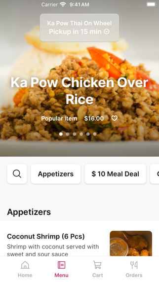 Ka Pow Thai On Wheels iPhone screenshot 2 - Food & Drink app