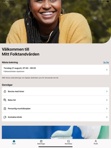 Folktandvården Online VGR iPad screenshot 1
