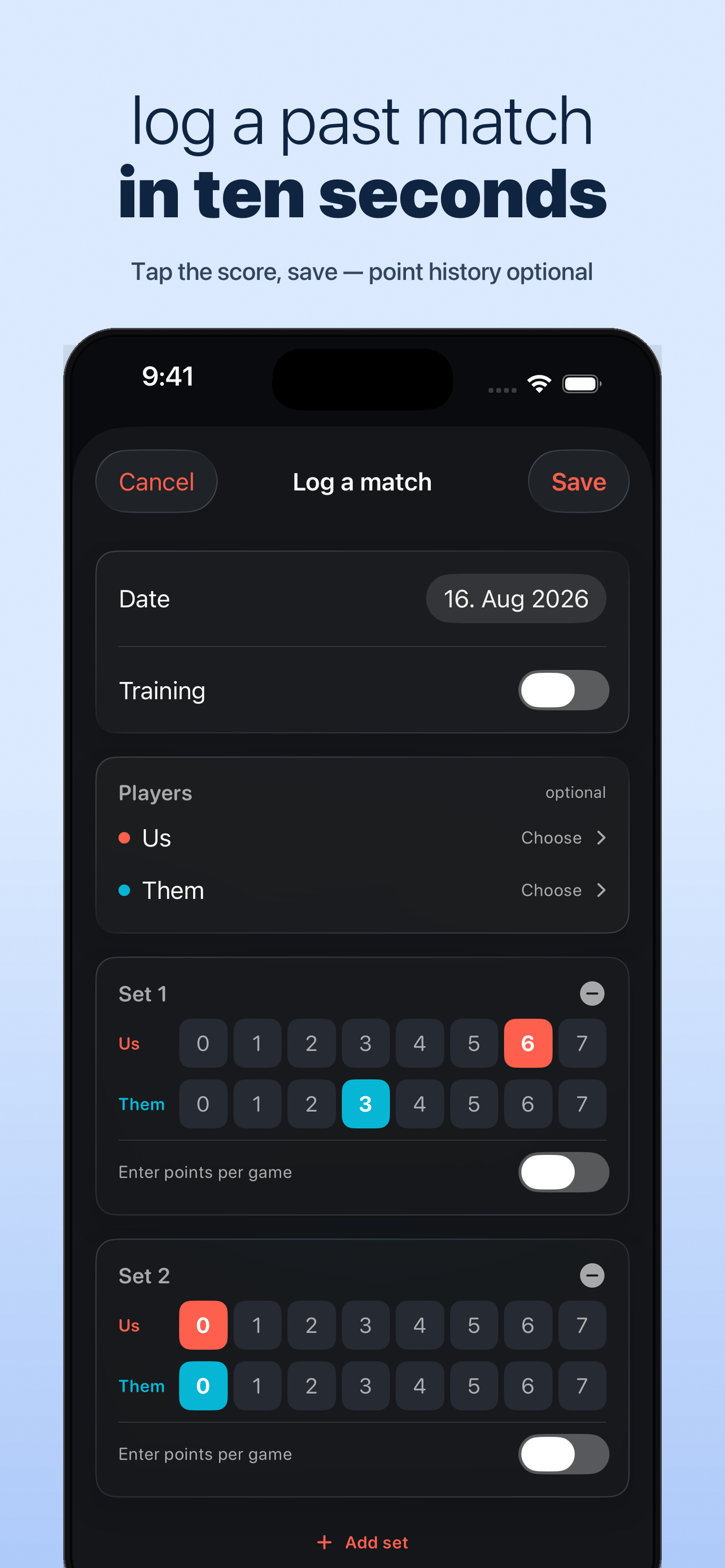 Padel Score Tracker & Stats screenshot 5