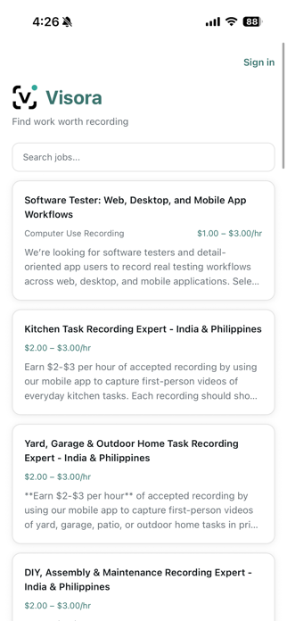 Visora Mobile Screenshot 1 of 6