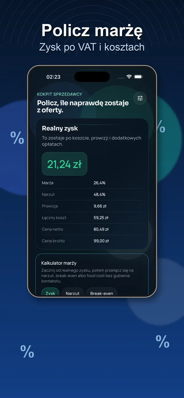 Screenshot #1 pour Kalkulator Marży i Narzutu