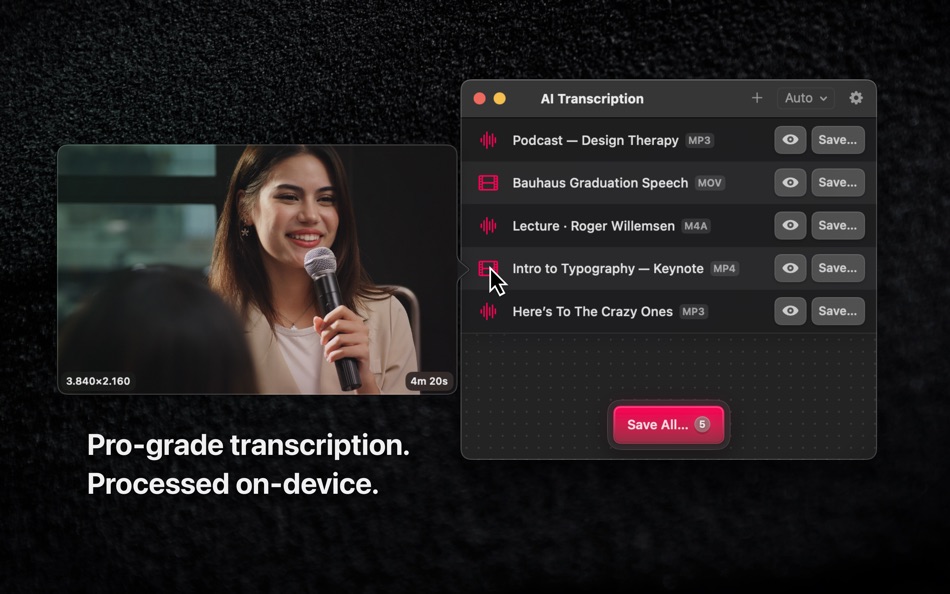 #1. AI Transcription (macOS) 来自: App ahead GmbH