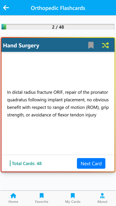 Orthopedic Flash Cards & Notes Screenshot