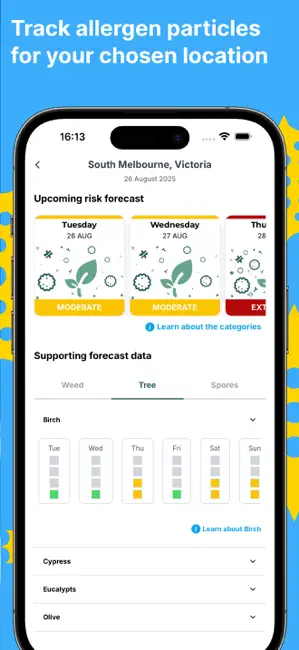 Melbourne Pollen Count iPhone screenshot 2