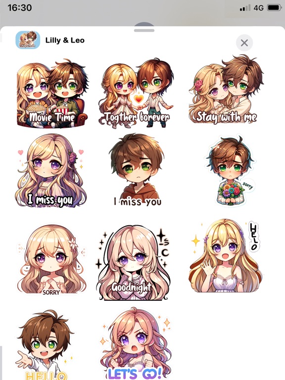 Screenshot #5 pour Lilly & Leo | Couple Stickers
