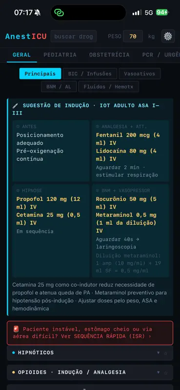 AnestICU: Referência Rápida screenshot 1 of 10