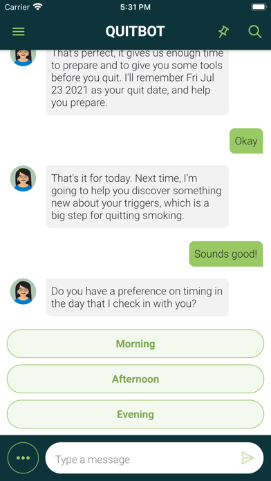QuitBot: Quit Smoking Coach Screenshot