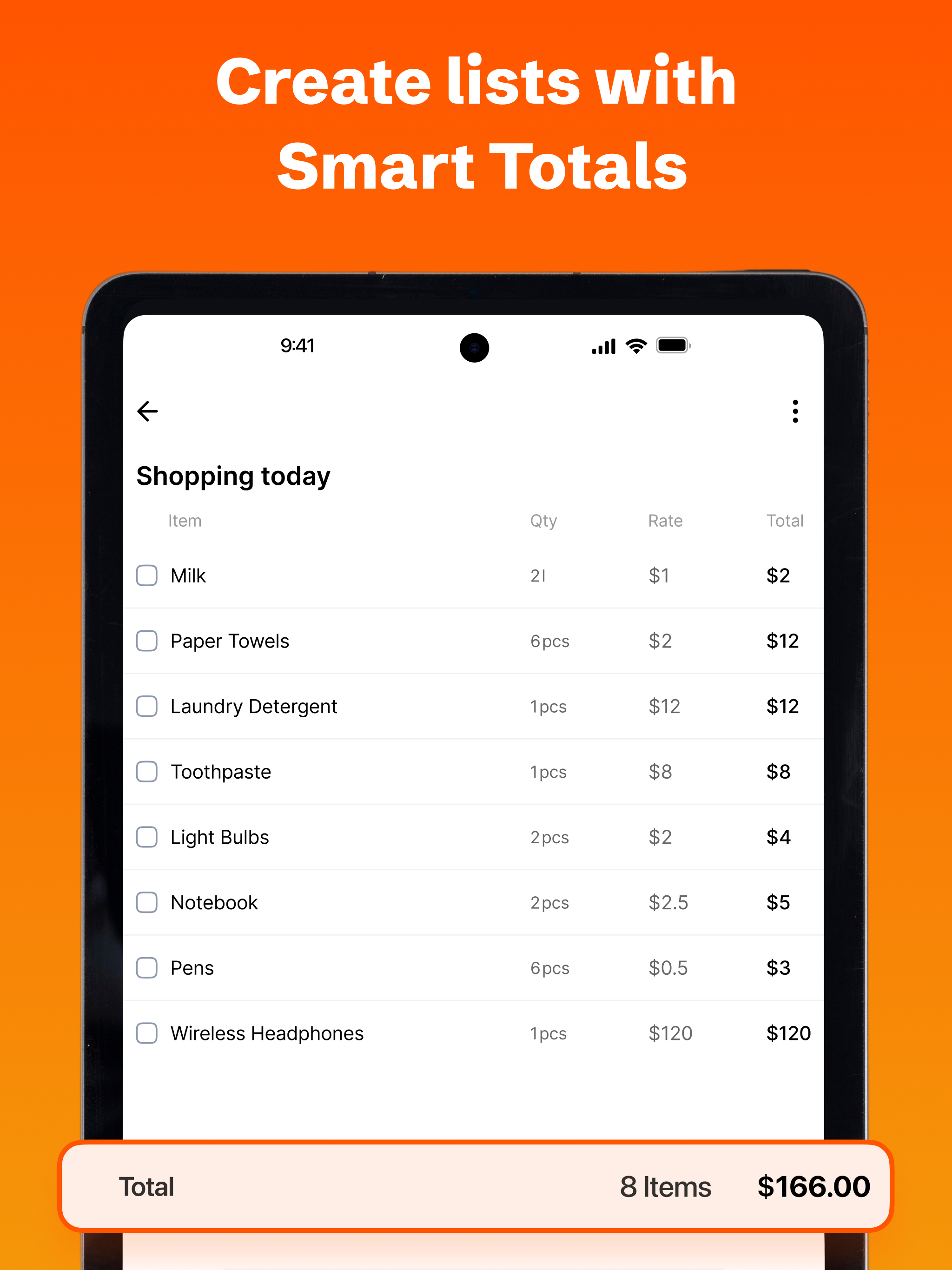Totalist: Smart Shopping list