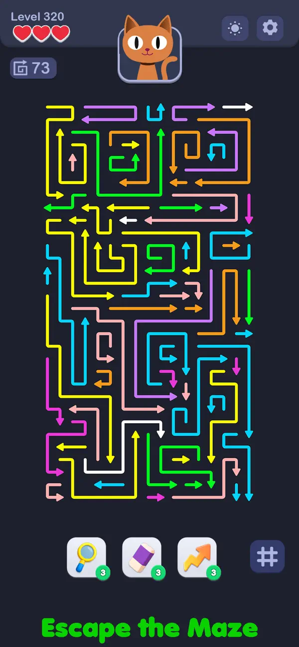 #4. Arrows: Escape Puzzle (iOS) By: Margala Games LTD