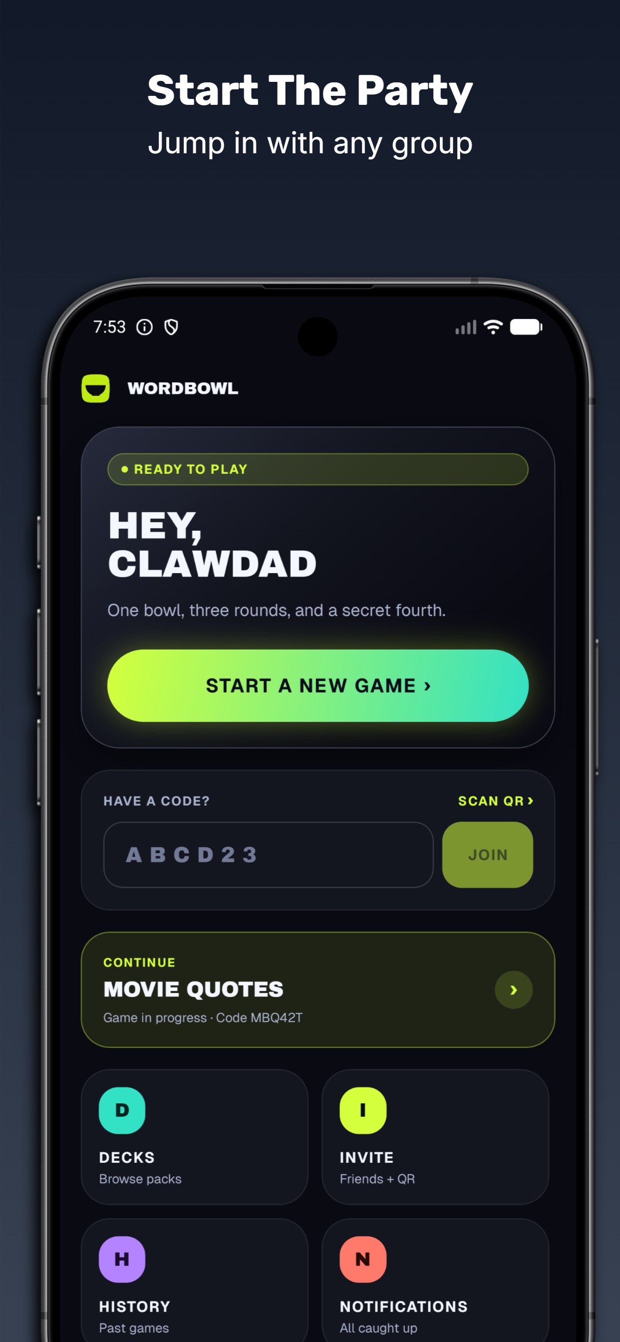 Screenshot 1 of WordBowl Official