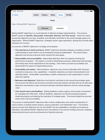 Strategy Quiz iPad screenshot