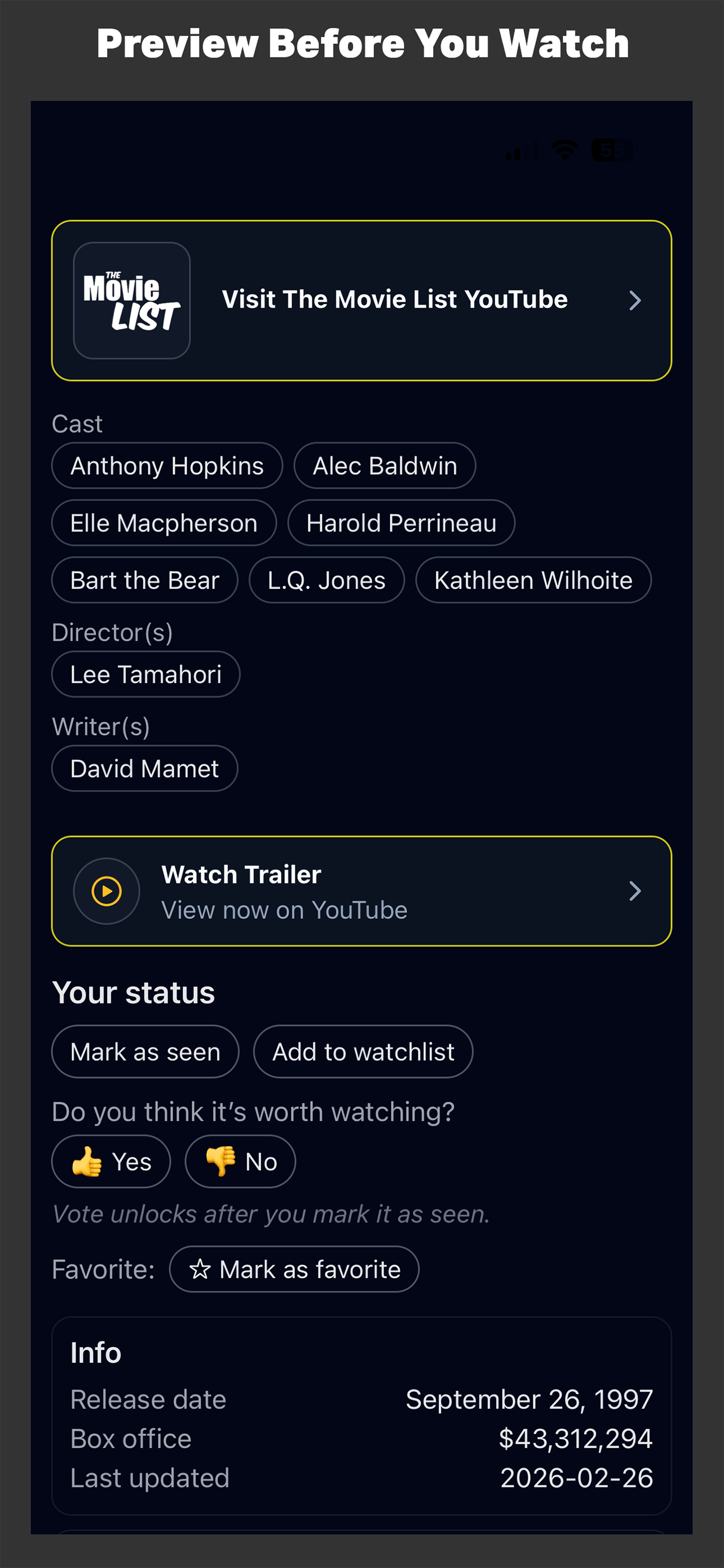 The Movie List: What To Watch screenshot 5