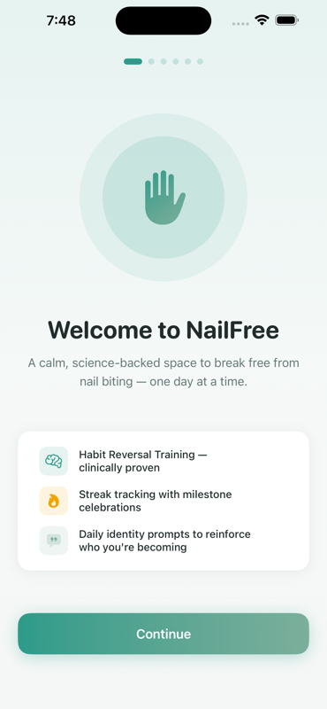 Welcome screen