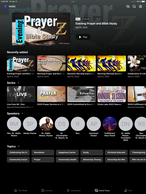Mt. Zion Kalamazoo iPad screenshot 4 - Lifestyle app