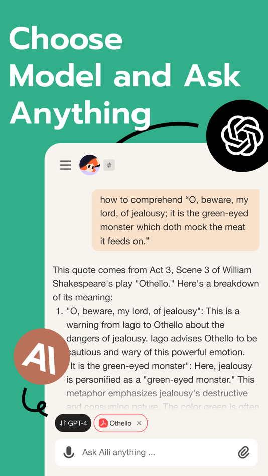 #6. Aili-AI Chatbot&Reading Helper (iOS) Podle: New Motor Inc.