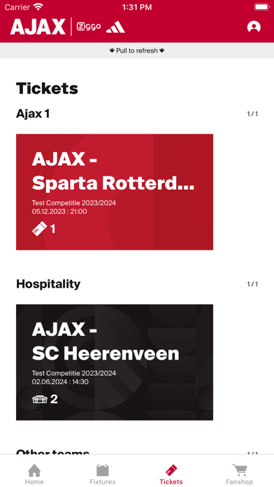 Ajax Official App Screenshot