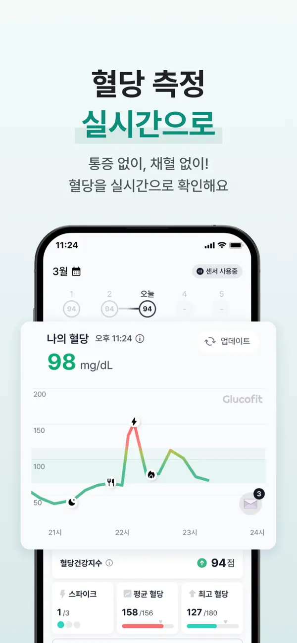#4. 글루코핏 - 혈당 관리와 다이어트 필수 앱 (iOS) By: Lansik