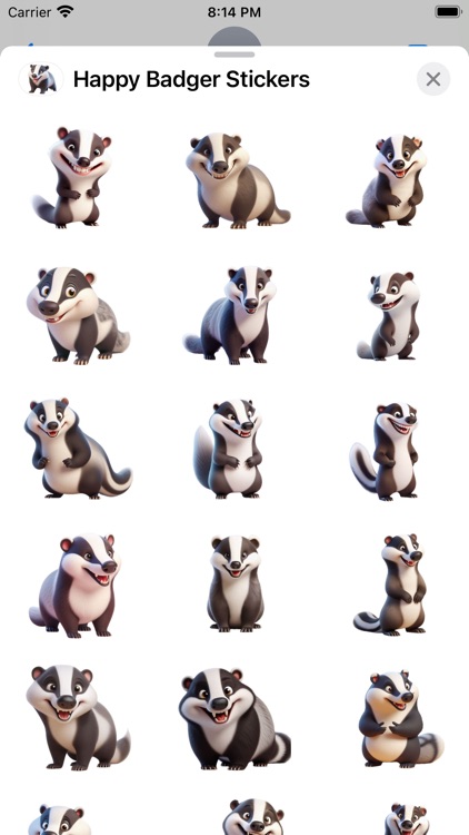 Happy Badger Stickers