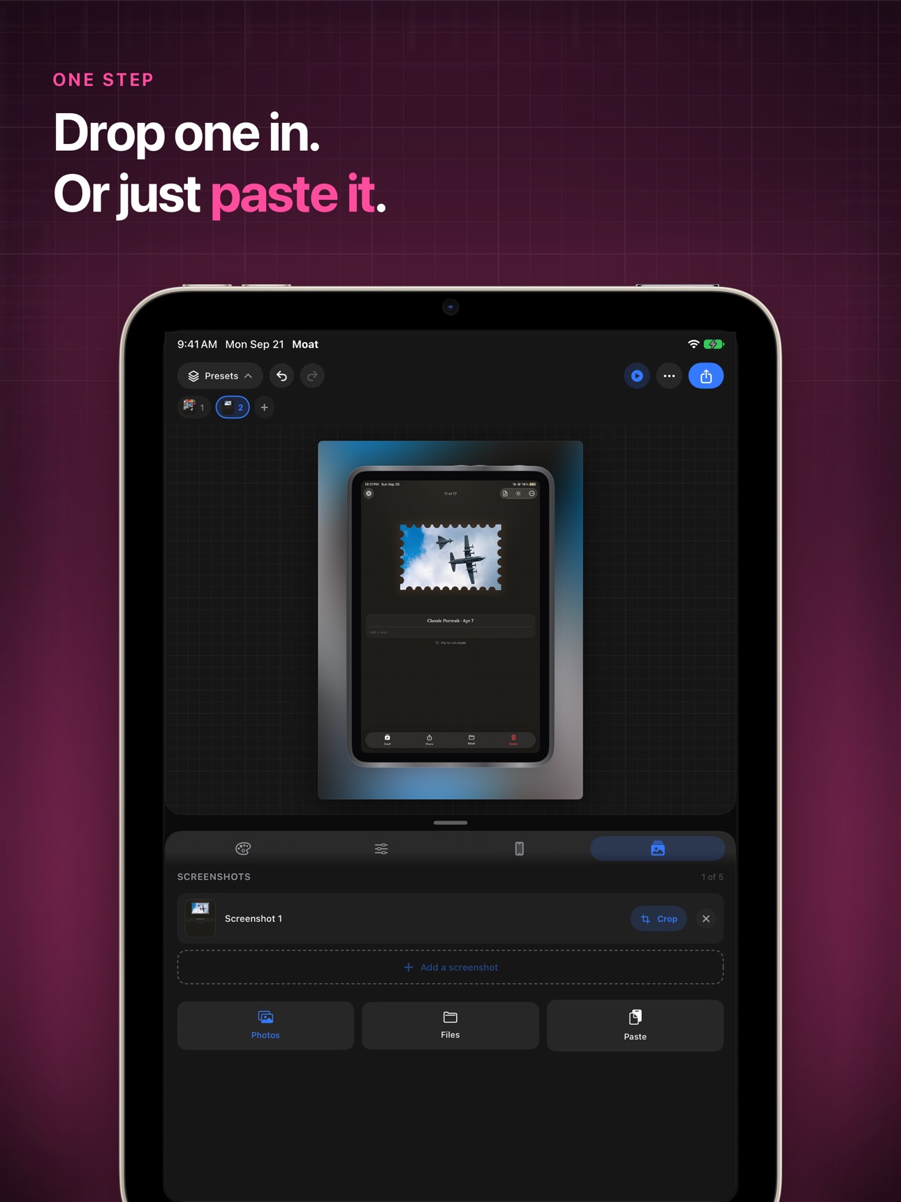 Screenshot 7 of Moat: Screenshot Mockups