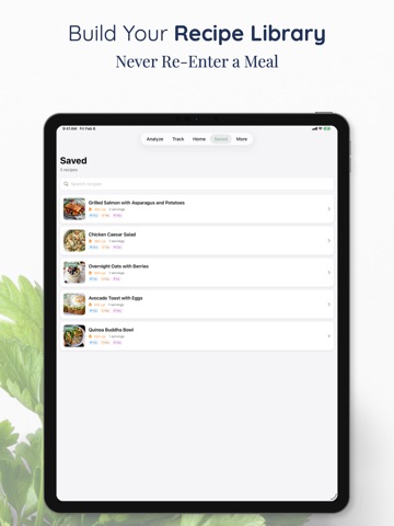 InaSnap! - Recipe Nutrition iPad screenshot