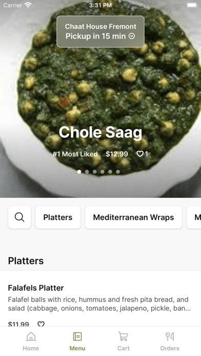 Chaat House Indian Food iPhone screenshot 2 - Food & Drink app