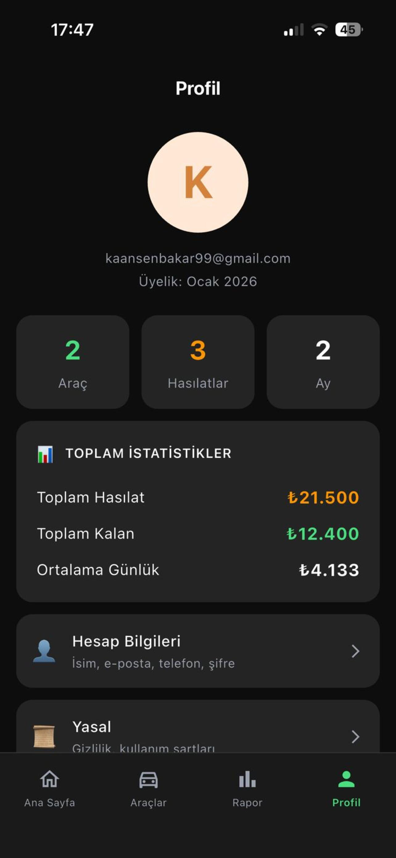 Hasılatım