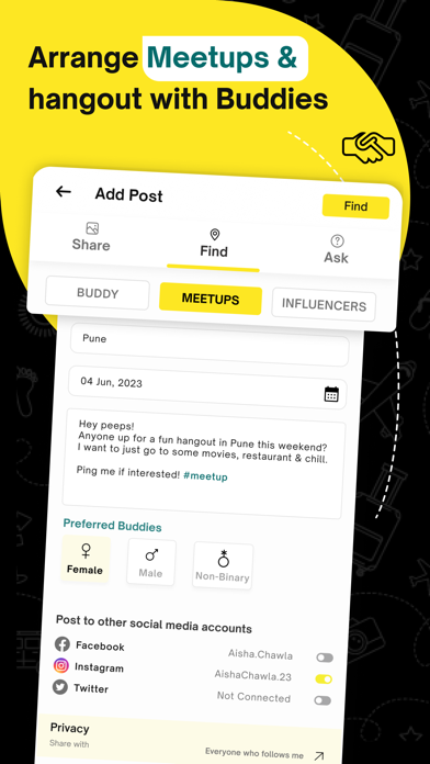 Travel Buddy Meet & Book Trips Screenshot