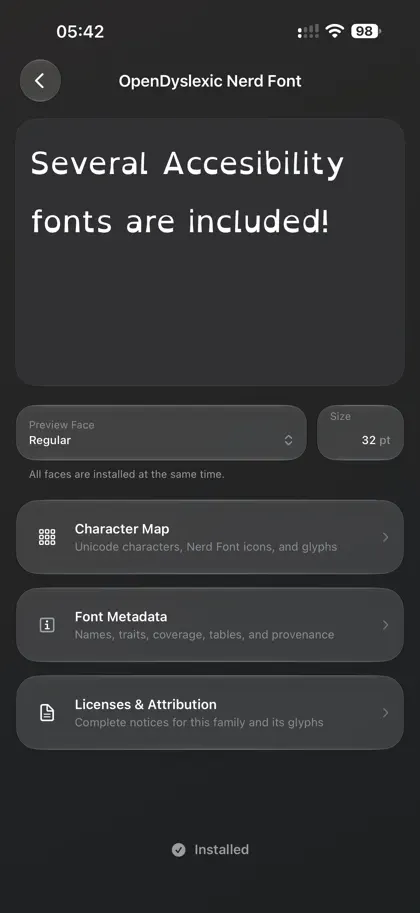 Screenshot 3 von 5 zu Nerd Fonts Installer
