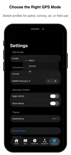 MGRS GPS Harita iPhone Ekran Görüntüsü 6