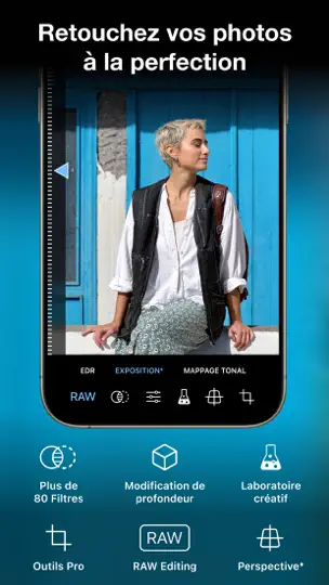 Capture d'écran de ProCamera. Appareil Photo RAW sur iPhone 7