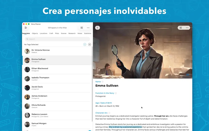 Captura de pantalla de Story Planner: Para Escritores en iPhone 3