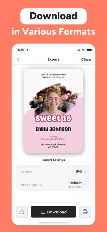 Birthday Invitation Maker ° screenshot 7 of 8