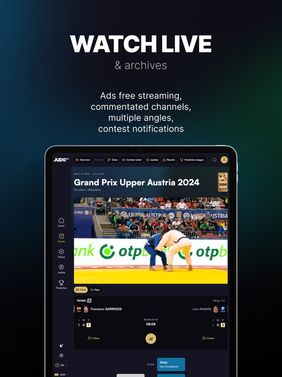 JudoTV iPad screenshot 4 - Sports app
