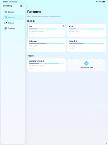 BreathLoop: Breathing iPad screenshot