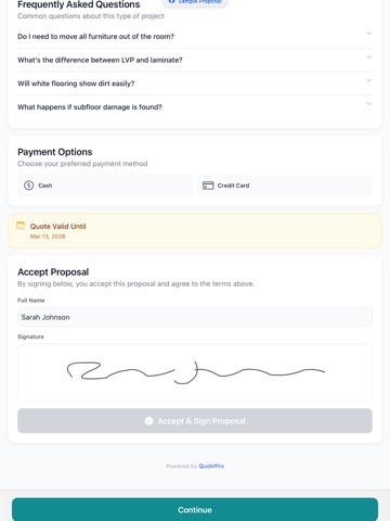 Quotr Pro - AI Estimate Maker iPad screenshot