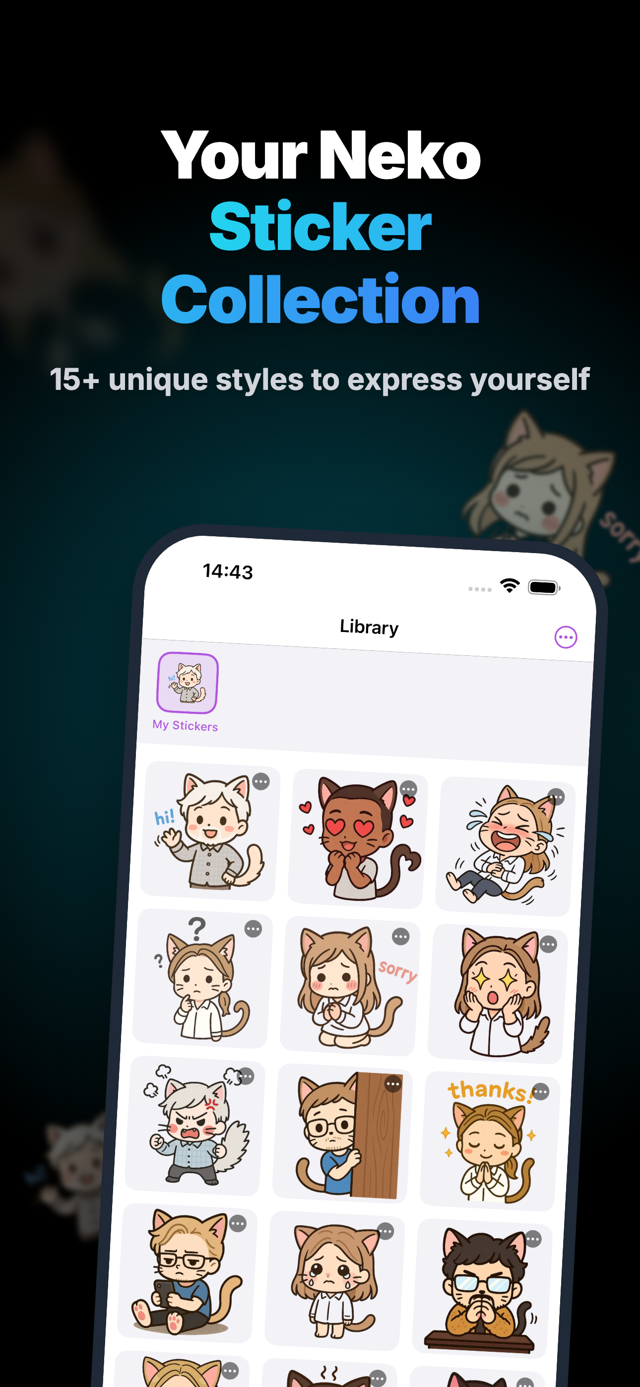 Neko Me - Kawaii Cat Sticker