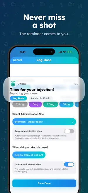 Jabby GLP-1 Medication Tracker screenshot 4