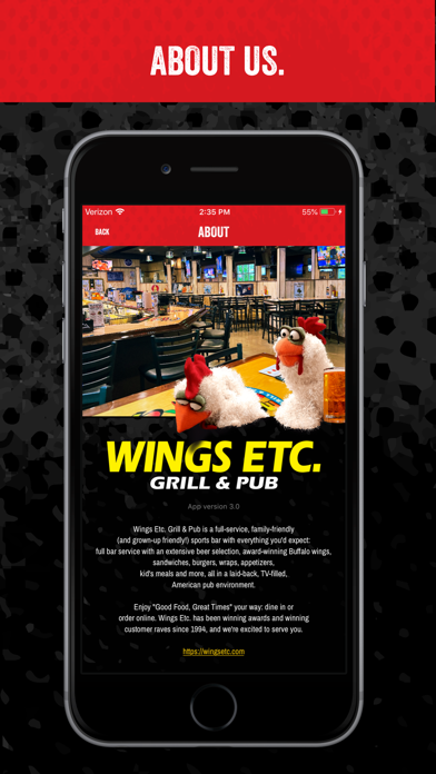 Wings Etc. Screenshot