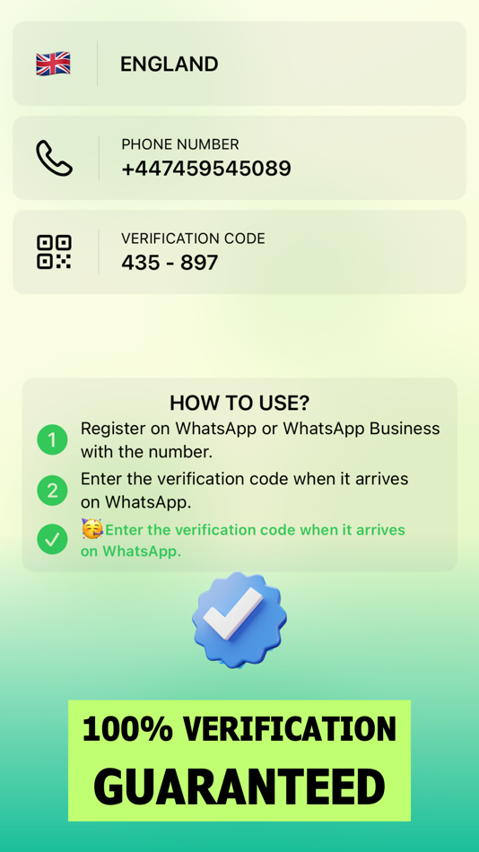 #2. WAVerify - Virtual Number WA (iOS) بواسطة: Cafer Sen