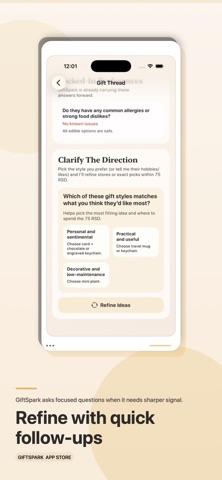 GiftSpark: AI Gift Idea Finder screenshot