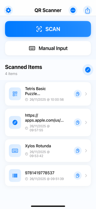 QR 2 CSV Pro Screenshot 1 of 9