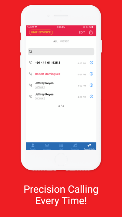 Unified Voice Softphone Screenshot