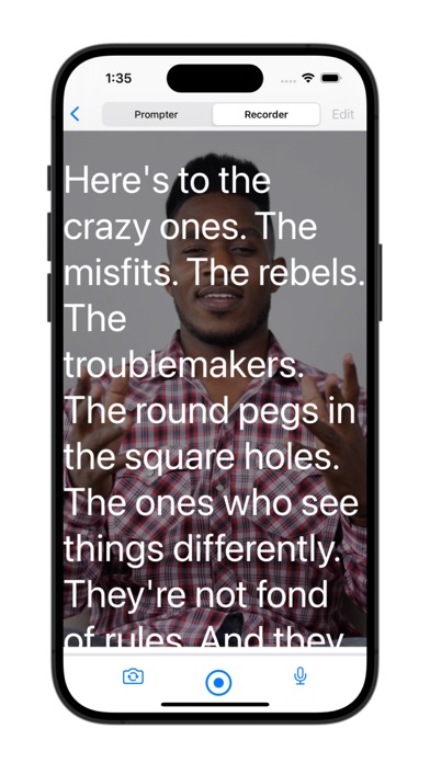 Screenshot #1 pour GoTeleprompter: Video Prompter