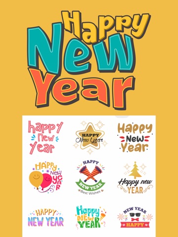 Happy New Year Stickers 2026! iPad screenshot