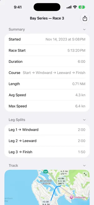 Regatta Mark Tracker screenshot 4