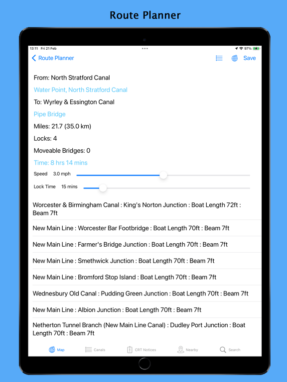 Canals.UK iPad screenshot 7 - Navigation app