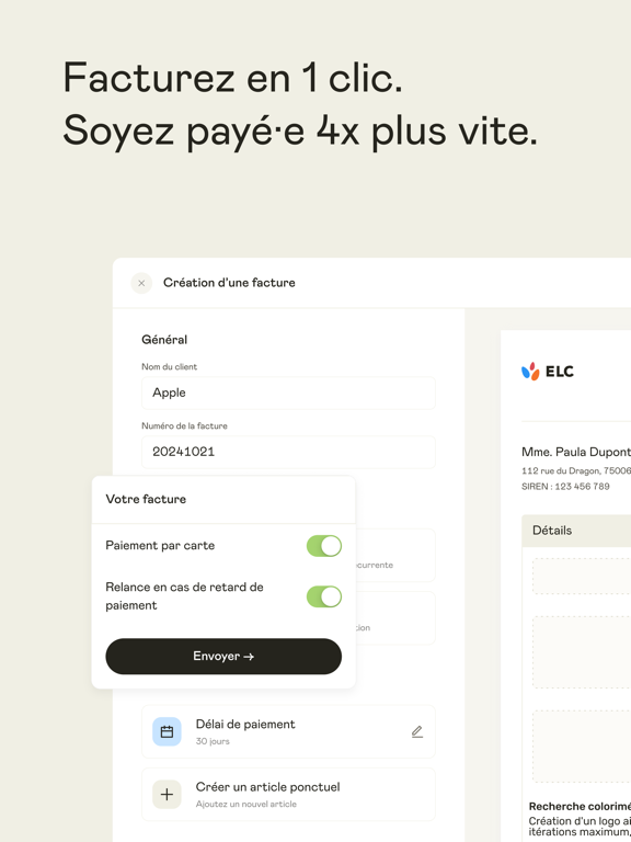 Shine - Compte pro en ligne iPad screenshot 4 - Finance app
