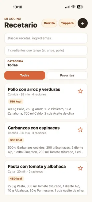 Mi libro de recetas screenshot 1