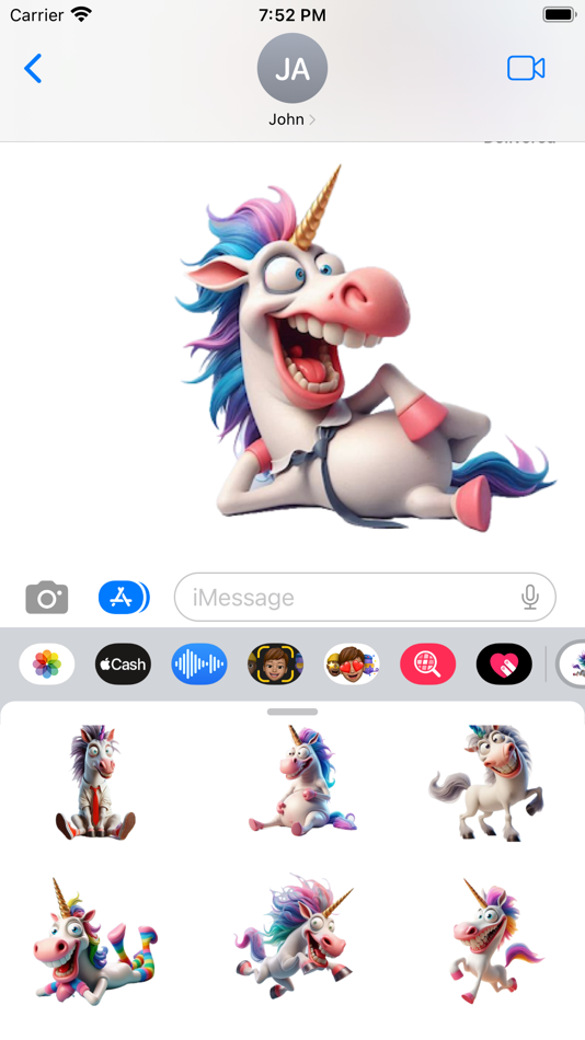 #6. Goofy Unicorn Stickers (iOS) By: Paul Scott